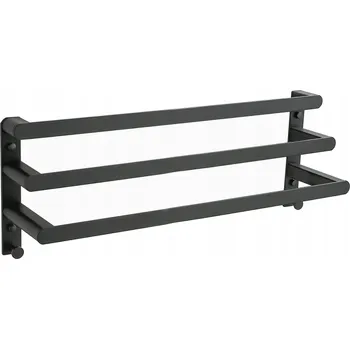 Věšák Koupelnový věšák Royal Artisan černý kovový na hmoždinky, 3 háčky, matný