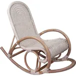 Vingo Ratanové houpací křeslo - bílá káva, 2. jakost
