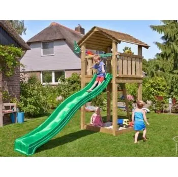Dětské hřiště Dětské hřiště Cottage s tmavě zelenou skluzavkou