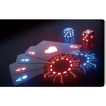 Obraz Obraz Na Plátně Neonová Herní Sada 30x20