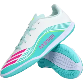 Dětská sálová obuv Dětské sálové kopačky Adidas F50 Club Messi IN bílo-mátové