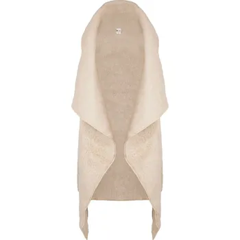 Vlnka Vlněná zavinovací vesta béžová velikost oblečení L/XL