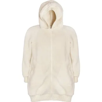 Dámská mikina Vlnka Prodloužená mikina z ovčí vlny přírodní velikost oblečení 4XL