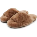 Vlnka Dámské vlněné pantofle Dora béžová velikost obuv dospělí 36