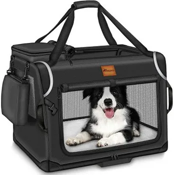 Pelíšek pro psa Skládací přepravka pro psy, 50 x 34 x 34 cm, černá - A TRESKO