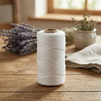 Matný lněný provázek DAILY INTERNATIONAL HOME 100 g bílý