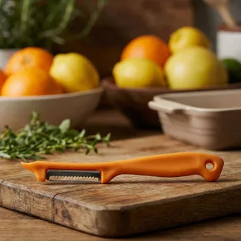 Kuchyňská škrabka Škrabka se zubatou čepelí DAILY INTERNATIONAL HOME 4,5 cm oranžová