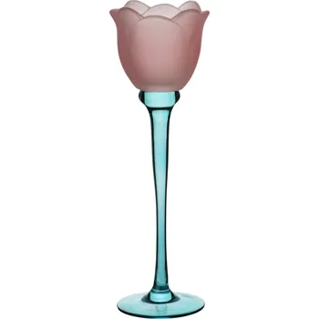 Svícen Svícen Julietta 27 cm modrý/růžový