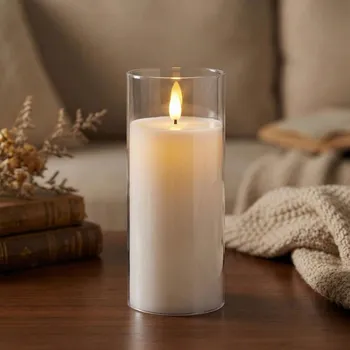 Lampička Plastová LED svíčka DAILY INTERNATIONAL HOME 7 × 23 cm bílá