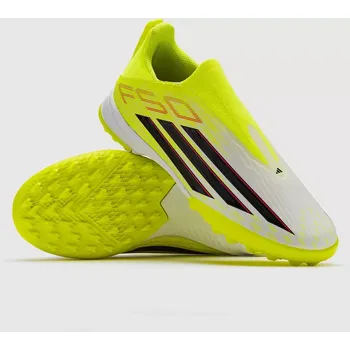 Turfy Dětské turfy adidas F50 League LL TF bílá/žlutá (4uk/ 36 2/3EU/ 22,5cm)