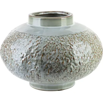 Váza Zelená váza KERAMIKA 20 cm váza na živé květiny dekorace na stůl keramika