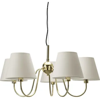 ByRydens 4202720-6509 - Lustr na lanku LYNF 5xE14/8W/230V mosaz/bílá