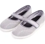 Vlnka Dámské komfortní baleríny na suchý zip šedá velikost obuv dospělí 36