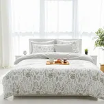 Francouzské krepové povlečení Herbář + Proužek béžový Zapínání: zip, Velikost polštáře: 2x70x90, Velikost přikrývky: 220x200 Šev uprostřed