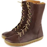 Vlnka Dámské barefoot kožené kozačky Hira tmavě hnědá velikost obuv dospělí 41