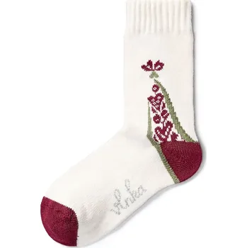 Pánské ponožky Vlnka Ponožky s ovčí vlnou Merino folklór červená velikost ponožek 35-37