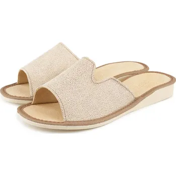 Dámské pantofle Vlnka Dámské letní kožené pantofle bez špice Darla hnědá velikost obuv dospělí 38