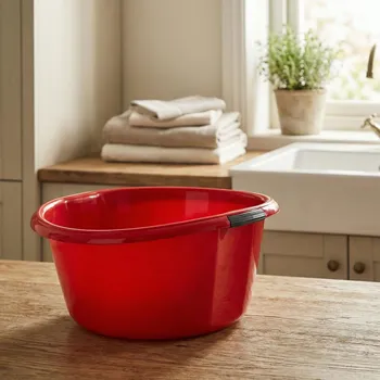 Koš na prádlo Miska s uchyty DAILY INTERNATIONAL HOME ROSALIE 20 l červená