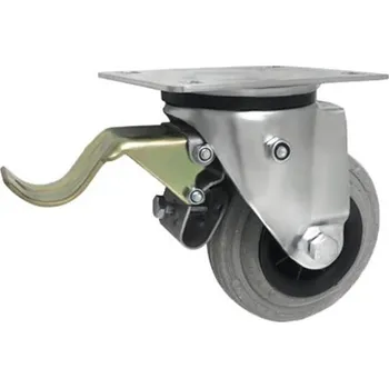 Pojezdové kolečko Pryžové kolo 125 mm otočná vidlice s deskou