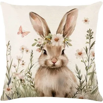 Povlak na polštářek Lněný povlak na polštář BUNNIETTE 45x45 cm, krémový