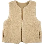 Vlnka Vlněná vesta na knoflík s kapsami béžová velikost oblečení XL/XXL