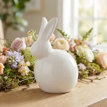 Velikonoční dekorace Figurka zajíc ODELO MEL 7,9 × 6,9 × 11,4 cm bílá