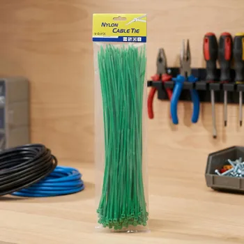 Nylonová stahovací páska DAILY INTERNATIONAL HOME 30 × 0,36 cm zelená 100 ks