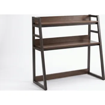 police Police na stůl VERTEX 90x95 cm, černá / dekor ořech