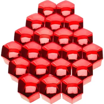 Tuning EinParts EPTUNING003 kryty šroubů kol 17 mm červené  20 ks 