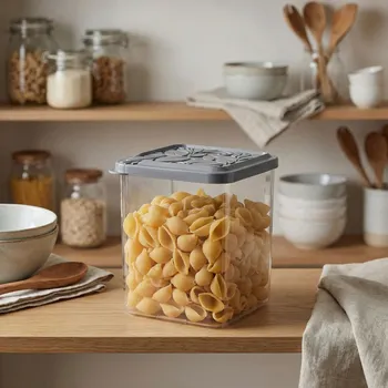 Dóza na potraviny Čtvercová dóza DAILY INTERNATIONAL HOME GIA 1,5 l šedá