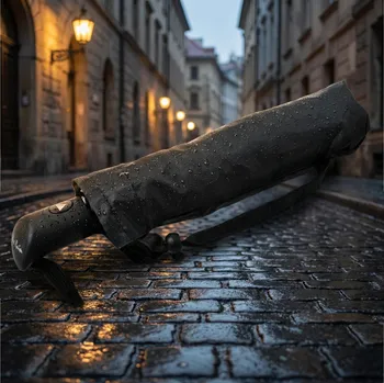 Slunečník Poloautomatický deštník 10-drátový DAILY INTERNATIONAL HOME 105 cm černý