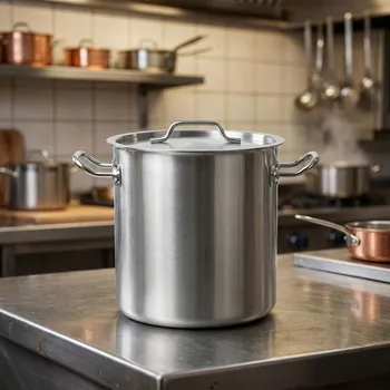 Hrnec Gastronomický hrnec s poklicí ODELO SIVERT 12 l 24 cm stříbrný