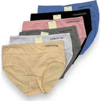 Kalhotky Tinashan Dámské bavlněné kalhotky 3x kusy vícebarevné 01 Barva: Černá, Velikost: 2XL