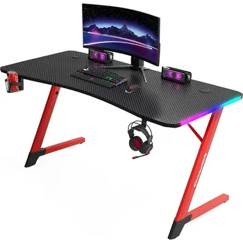 Jídelní stůl Herní stůl BG01 černo-červený 140 cm