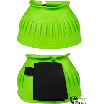 Koňské kamaše Zvony HKM -ATLANTA NEON- - Neon zelená - M