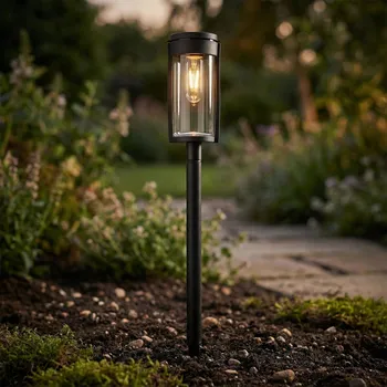 Venkovní osvětlení Solární zahradní lampa DAILY INTERNATIONAL HOME 48 cm prům. 7 cm černá