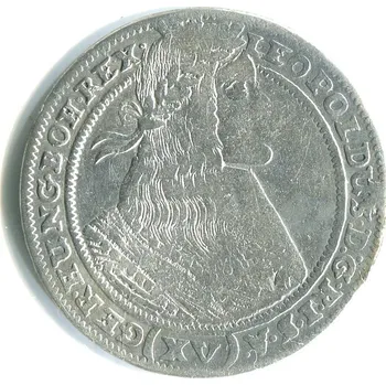 Leopold I. XV Kreuzer 1661/GH. Breslau. Ag.