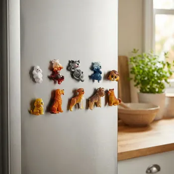 Dekorativní magnet Ozdobné magnety psi a kočky DAILY INTERNATIONAL HOME vícebarevné 10 ks