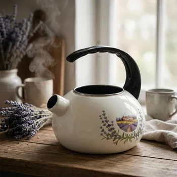 Konvice na čaj Smaltovaná konvice ODELO ELADIO LAVENDER 2,2 l bílá