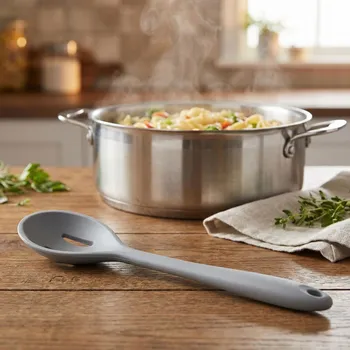 Příbor Silikonová děrovaná lžíce ODELO FLORIS 28 cm šedá