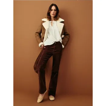 Dámské kalhoty Sinsay - Kalhoty flare - hnědá - 884FI-88J - 884FI-88J-32