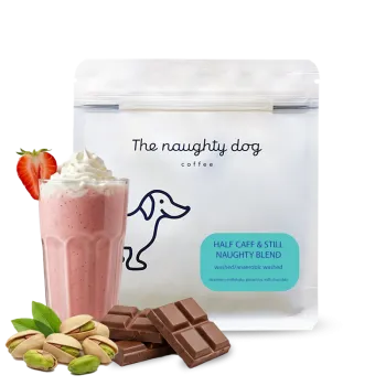 Káva Výberová káva HALF CAFF & STILL NAUGHTY blend 200g od The naughty dog