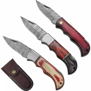 kapesní nůž PAK Náhodný zavírací damaškový nožík "RANDOM DAMASCUS" s pouzdrem