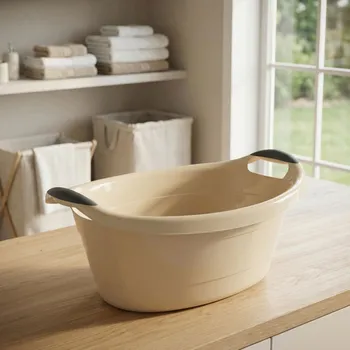 Koš na prádlo Oválná mísa DAILY INTERNATIONAL HOME TILIA 40 l béžová
