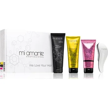 Kosmetická sada Mi Amante Professional Glamour Mi Amante Professional Hydration Hair Mask 250 ml intenzivní hydratační maska pro suché a poškozené vlasy 250 ml + Mi Amante Professional Ella Renew Boutique hair cream 175 ml regenerační krém na vlasy 175 ml + Mi Amante Pro