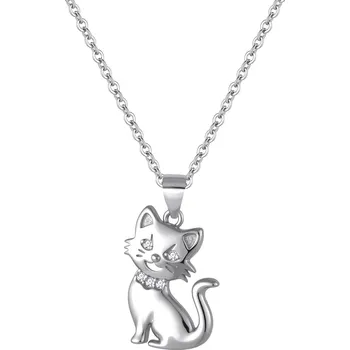 Řetízek Olivie Stříbrný náhrdelník KOČKA 9692 Ag 925; ≤3,3 g.