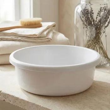 Koš na prádlo Kulatá miska DAILY INTERNATIONAL HOME VICKY 20 l 46 cm bílá