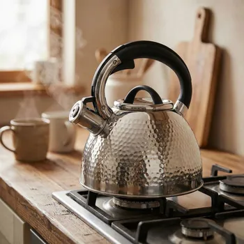 Konvice na čaj Nerezová konvice s píšťalkou ODELO MIKEL 3 l stříbrná