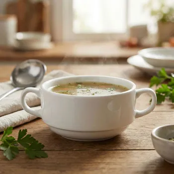 Porcelánová bulionová miska DAILY INTERNATIONAL HOME MALVA 250 ml bílá