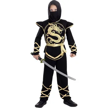 Karnevalový kostým Ptákoviny CB Kostým ninja černo-zlatý Velikost: 5-6 let